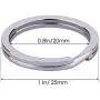 Flat Key Rings 10 Pieces 1 inches Flat Key Rings Metal Keychain Rings Split Keyrings Flat O Ring for Home Car Office Keys Attachment(silver) Flat Key Rings 10 Pieces 1 inches Flat Key Rings Metal Keychain Rings Split Keyrings Flat O Ring for Home Car Office Keys Attachment(silver)