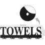 MyGift 23.5 Inch Black Metal Towels Design Wall Mounted 5 Dual-Hook Towel Hanger Rack for Bathroom or Kitchen MyGift 23.5 Inch Black Metal Towels Design Wall Mounted 5 Dual-Hook Towel Hanger Rack for Bathroom or Kitchen