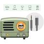Retro Bluetooth Speaker, MUZEN OTR Metal Vintage FM/AUX Radio with Old Fashioned Classic Style, Portable Wireless Loud Volume Speaker for Home, Office, Kitchen,Party,Travel,Outdoor