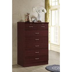 Hodedah HI70DR Mahogany Chest of Drawers with Locks