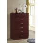 Hodedah HI70DR Mahogany Chest of Drawers with Locks