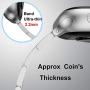 T-ENGINE Metal Band Compatible with Apple Watch SE Series 6 5 4 3 2/1, Upgraded Ultra Thin Band for 42mm 44mm Silver