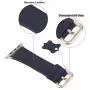JSGJMY Compatible with Apple Watch Band 38mm 40mm 42mm 44mm Women Men Genuine Leather Replacement Strap for iWatch Series SE 6 5 4 3 2 1 (Black with Champagne Gold Clasp, 38mm/40mm S/M)