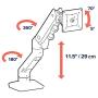 Ergotron – HX Desk Monitor Arm – 25-Inch Extension, White