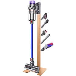 XIGOO Storage-Stand-Docking-Station-Holder Compatible with Dyson V11 V10 V8 V7 Cordless Vacuum Cleaners & Accessories, Stable Metal Organizer Rack, Brushed Gold