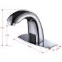 Charmingwater Automatic Sensor Touchless Bathroom Sink Faucet with Hole Cover Plate, Chrome Vanity Faucets, Hands Free Bathroom Water Tap with Control Box and Temperature Mixer