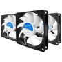 AAB Cooling Slim Silent Fan 8 - Silent and Efficient Low Profile 80mm Fan with 4 Anti-Vibration Pads, Cooling Fan, Computer Fan, Airflow Fan, PC Fan 80mm, 8cm Fan - Value Pack 3 Pieces