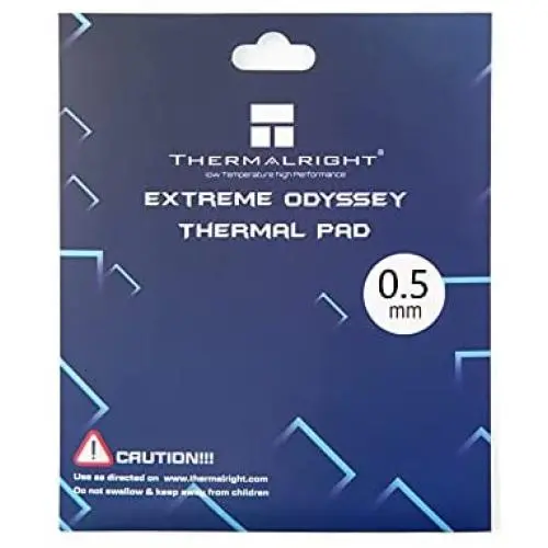 Thermalright Odyssey Thermal Pad 12.8 W/mK, 120x120x0.5mm, Heat Resistance, High-Temperature Resistance, Non-Conductive, Silicone Thermal Pads for Laptop Heatsink/GPU/CPU/LED/Gelid/PS4(120x120x0.5mm)