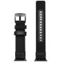 Maxjoy Compatible with Apple Watch Band, 42mm 44mm Nylon Strap Replacement Bands with Metal Clasp Compatible with Apple iWatch SE Series 6 5 4 3 2 1 Sport & Edition, Black