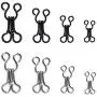 80 Set Sewing Hooks and Eyes Closure for Bra, Fur Coat Jacket and Clothing, Metal Buttons Trousers Hook, Silver and Black, 4 Sizes 80 Set Sewing Hooks and Eyes Closure for Bra, Fur Coat Jacket and Clothing, Metal Buttons Trousers Hook, Silver and Black, 4 Sizes