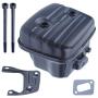 Adefol Chainsaw Exhuast Muffler kit for Husqvarna 340 345 346XP 351 353 with Gasket Bracket Screw Garden Power Tools Replacement Parts for Jonsered 2150 2153 544028301