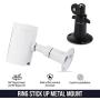 Wasserstein Adjustable Metal Mount with Universal Screw Compatible with Ring Stick Up Cam Battery and Ring Stick Up Cam Wired - Extra Flexibility for Your Ring Camera (White)