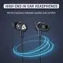 KLIM Fusion Earbuds with Microphone + Long-Lasting Wired Ear Buds - Innovative: in-Ear with Memory Foam + Earphones with Mic and 3.5mm Jack - New 2021 Version - Black