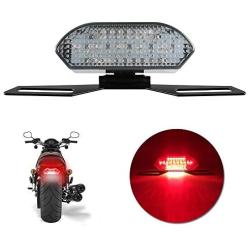 Yifengshun 30LEDs Motorcycle Tail Light,Waterproof LED Rear Lights, DRL,License Plate Lights,Brake Lights,Universal Modified for Harley,Honda,Yamaha,Retro-gray,12V