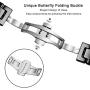 Aottom Compatible for Apple Watch Band 40mm Ceramic iWatch Band 38mm Men Women Stainless Steel Metal Butterfly Buckle Wristband Replacement Band for 38mm/40mm Apple Watch SE Series 6/5/4/3/2/1, Black