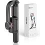 Gimbal Stabilizer for Smartphone with Extendable Bluetooth Selfie Stick and Tripod, 1-Axis Multifunction Remote 360°Automatic Rotation, Auto Balance iPhone/Android