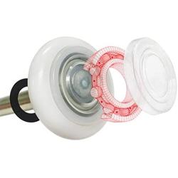 DURA-LIFT Ultra-Life MAX 2'' Sealed 6200ZZ Bearing Nylon Garage Door Roller, 4'' Stem, Pack of 12