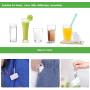 Yoocaa Reusable Straws - 2 Pack Portable Metal Straw with Carrying Case and Cleaning Brush, BPA Free, Navy Blue&Green