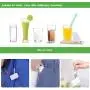 Yoocaa Reusable Straws - 2 Pack Portable Metal Straw with Carrying Case and Cleaning Brush, BPA Free, Navy Blue&Green