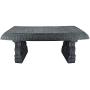 Arcadia Garden Products BE01 Fiberclay Garden Bench, Stone Black