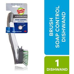 Scotch-Brite Advanced Soap Control Dishwand Brush, Easy On Hands, Antimicrobial, Long Lasting and Reusable