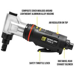 Berkling Tools BT 7300 Professional Grade Heavy Duty Air Nibbler 0.5HP Cut Up To 17 Gauge Steel Plate