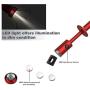 Housolution Grabber Tool Magnetic Four-claw Picker, Bendable Hose Reacher Pickup Sweeper with LED Lights, Flexible Long Handy Reaching Assist Tool for Litter Pick/Home Sink/Drain - Red