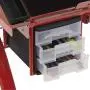 Futura Crafting, Drafting, Drawing Table with Adjustable Top, Red and Black Glass Futura Crafting, Drafting, Drawing Table with Adjustable Top, Red and Black Glass