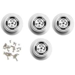 Woyisisi RC Car Wheel Hub, RC Car Metal Wheel Frame Rim Upgrade Accessories Parts Kit for MN-D90 MN-99 MN-91 FJ-45 (Silver MN-027S)