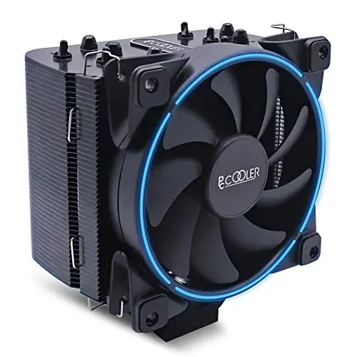 Pccooler GI-H58UB Air Cooler with 5 Continuous Direct Contact Heatpipes-120mm PWM Fan and Blue LED-Aluminum Heat Sink CPU Cooler for Intel LGA775, AMD AM4(Black) Pccooler GI-H58UB Air Cooler with 5 Continuous Direct Contact Heatpipes-120mm PWM Fan and Blue LED-Aluminum Heat Sink CPU Cooler for Intel LGA775, AMD AM4(Black)