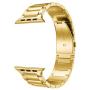 LDFAS Compatible for Apple Watch Band 40mm 38mm, Solid Stainless Steel Metal Link Bracelet Bands Replacement for iWatch Strap Compatible for Apple Watch SE Series 6/5/4/3/2/1, Gold