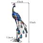 TERESAS COLLECTIONS 35 inch Metal Peacock Decor Garden Statues and Sculptures, Garden Art Sculptures Standing Indoor Outdoor for Backyard Porch Patio Lawn Decorations