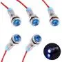smseace 5PCS Blue DC/AC12V-24V Energy Saving 1/4‘’ Indicator Light Mounting Hole 6mm with 150mm Cable Length Metal Waterproof LED Indicator Light DQ-6P-B-12 smseace 5PCS Blue DC/AC12V-24V Energy Saving 1/4‘’ Indicator Light Mounting Hole 6mm with 150mm Cable Length Metal Waterproof LED Indicator Light DQ-6P-B-12