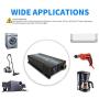 WZRELB Full Power Endurable 3500W 12VDC to 120VAC 60HZ US DUAL OUTLETS LED DISPLAY PURE SINE WAVE INVERTER Power Converter, (RBP350012B1)