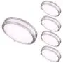 OSTWIN (4 Pack) 12 Inch LED Flush Mount Ceiling Light, Dimmable Round Light Fixture, Brushed Nickel Finish, Plastic Shade, 15 Watts (100W Eq.), 1050 Lm, 4000K (Bright White), ETL & Energy Star