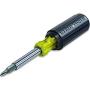 Klein Tools 32500 Multi-Bit Screwdriver/Nut Driver 11-in-1 Multi Tool, 8 Industrial Strength Bits