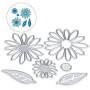 LIGONG 6 Pieces DIY Cutting Dies Flowers Leaf Metal Embossing Stencil For Album Scrapbooking Paper Card Art Craft