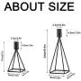 Sziqiqi Metal Taper Candle Holders Candlestick Holders Set of 2, Black Candlestick Holder for Taper Candles, Geometric Wire Modern Decorative Centerpiece Candle Candlestick Holders for Table, S - L