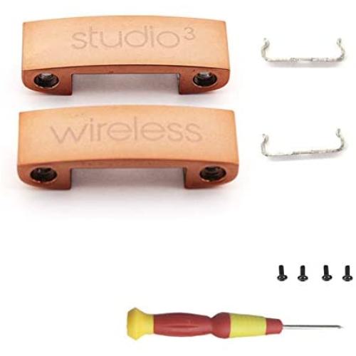 Replacement Headband Metal Folding Hinge Clip Cover Pin Repair Parts Set Compatible with Studio 3 Studio 3.0 Wireless Over-Ear Headphones (Rose Gold)