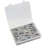 Professional Domestic 42pcs Sewing Machine Sewing Foot Presser Foot Presser Feet Set with Plastic Storage Box for Brother, Singer, Babylock, Janome and Kenmore Low Shank Sewing Machines