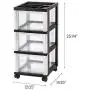 IRIS USA MC-303-TOP 3-Drawer Storage Cart with Organizer Top, Black IRIS USA MC-303-TOP 3-Drawer Storage Cart with Organizer Top, Black
