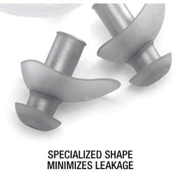 Speedo Unisex-Adult Swim Training Ergo Ear Plugs Silver