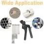 YaeCCC Cable Tie Gun with 30 Pcs Stainless Steel Locking Cable Zip Ties Kit, Zip Tie Tool Exhaust Strap Wrap Coated Cable Tie for 4'' 6'' 8'' Stainless Steel Cable Ties YaeCCC Cable Tie Gun with 30 Pcs Stainless Steel Locking Cable Zip Ties Kit, Zip Tie Tool Exhaust Strap Wrap Coated Cable Tie for 4'' 6'' 8'' Stainless Steel Cable Ties