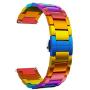 BaiHui 22mm Watch Band Compatible with Galaxy Watch 46mm/45mm Bands, Aluminum Metal Watch Band Quick Release Strap Compatible for Samsung Gear S3 Frontier/Galaxy Watch 3 45mm - Rainbow