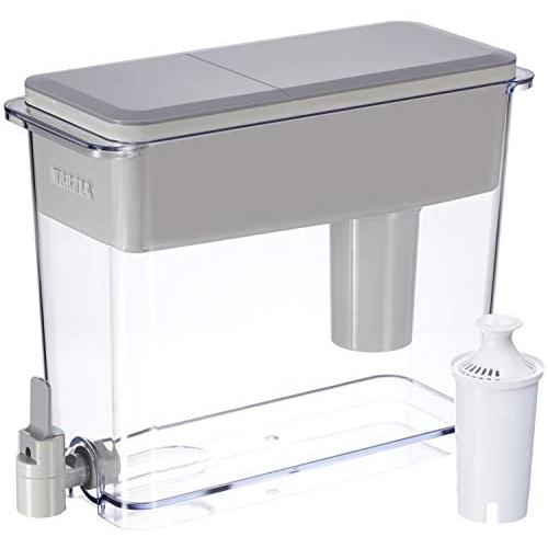 Brita Standard 18 Cup UltraMax Water Dispenser with 1 Filter, BPA Free, Gray, Extra Large Count