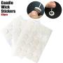 EricX Light 8 inch Candle Wick with Candle Wick Stickers and Candle Wick Centering Device,60 pcs for Candle Making