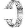 NNHF Compatible with Apple Watch Strap 38/40 / 42 / 44mm Fish-Scale Pattern Stainless Steel Honeycomb Metal Steel Jewelry Buckle Watch Band Compatible with Apple Watch Series 5 4 3 2 1