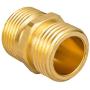 Breezliy Garden Hose Connector Adapter,2-Pack Couple 3/4 Inch GHT End Connector Fitting,Industrial Metal Brass Garden Hose to Pipe NPT Fitting Connect with 4 Washers