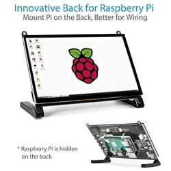 Raspberry Pi Touchscreen Monitor, Upgraded 7 IPS 1024X600 Dual-Speaker,USB HDMI Portable Monitor Capacitive Pi Display,Compatible with Raspberry Pi 3b+/Raspberry Pi 4b, Windows 7/8/10,Drive-Free