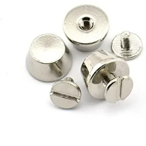 LQ Industrial 4-Pack 1/2'' Purse Handbag Feet Nailhead Flat Stud Solid Brass Screw-Back Spike Metal Cone Studs Rivet Leather Craft DIY Silver LQ Industrial 4-Pack 1/2'' Purse Handbag Feet Nailhead Flat Stud Solid Brass Screw-Back Spike Metal Cone Studs Rivet Leather Craft DIY Silver
